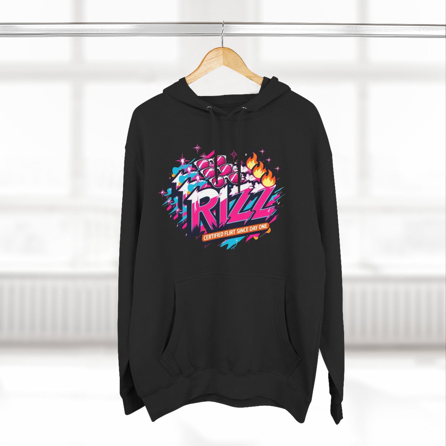 Vivid Rizz Vibe Graphic Hoodie