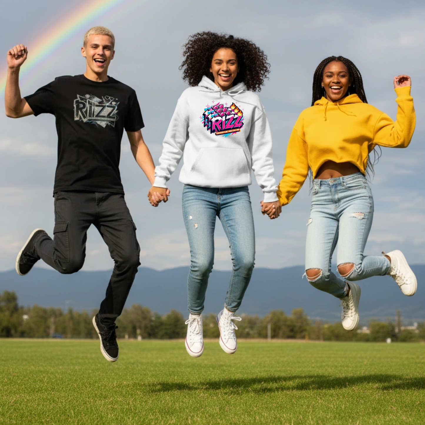 Vivid Rizz Vibe Graphic Hoodie